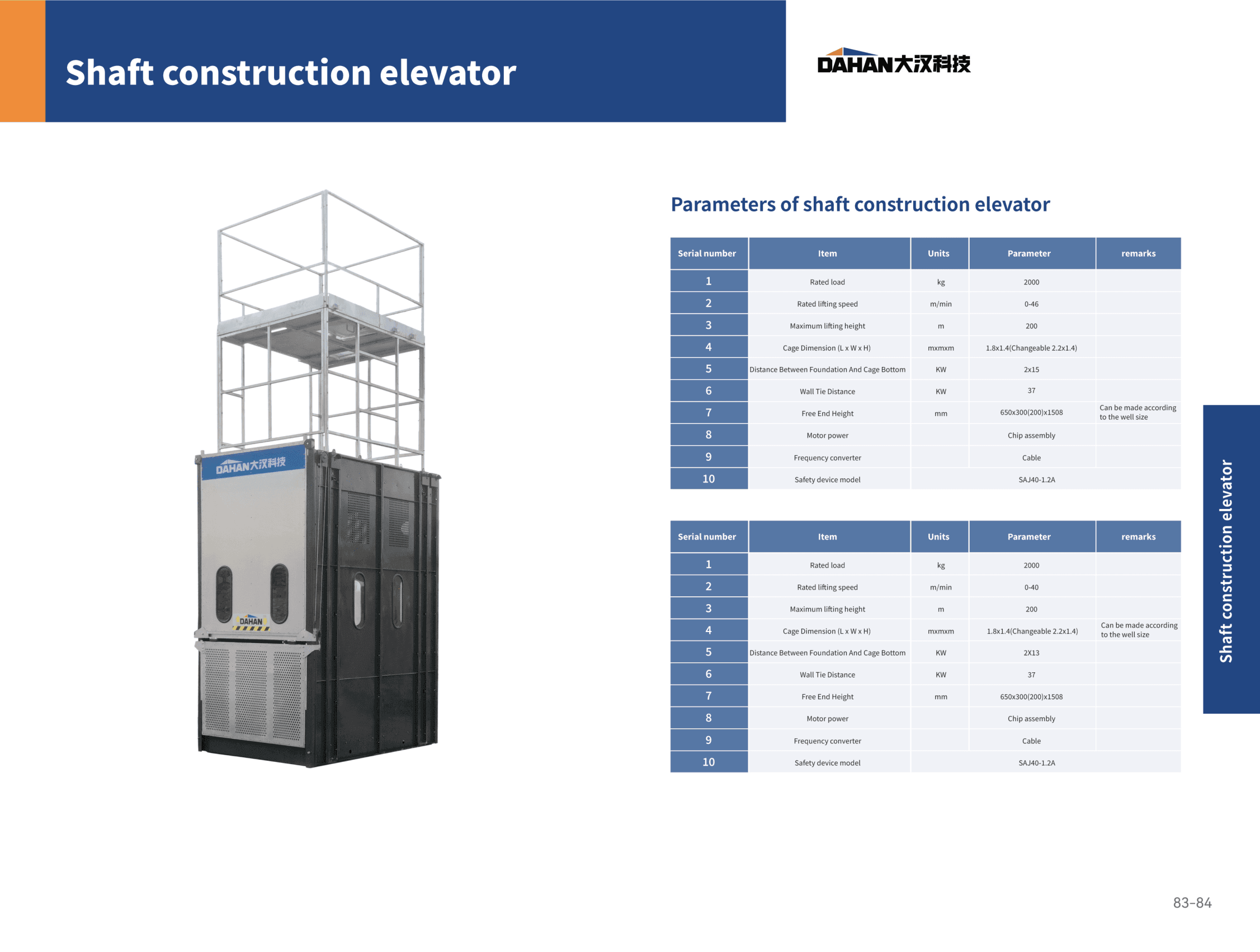 SC320 Insaat Asansoru