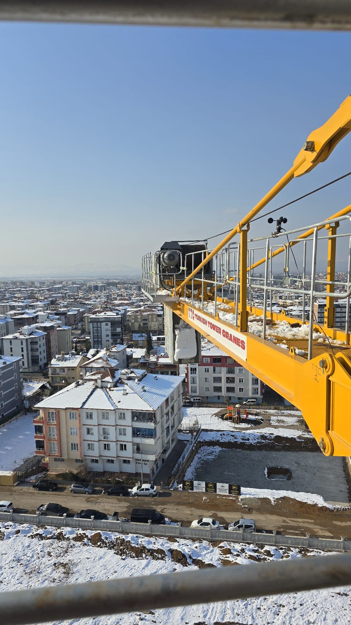 Kule vinç kabininden görünüm